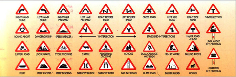 Cautionary Road Signs  Department of Police, State Government of